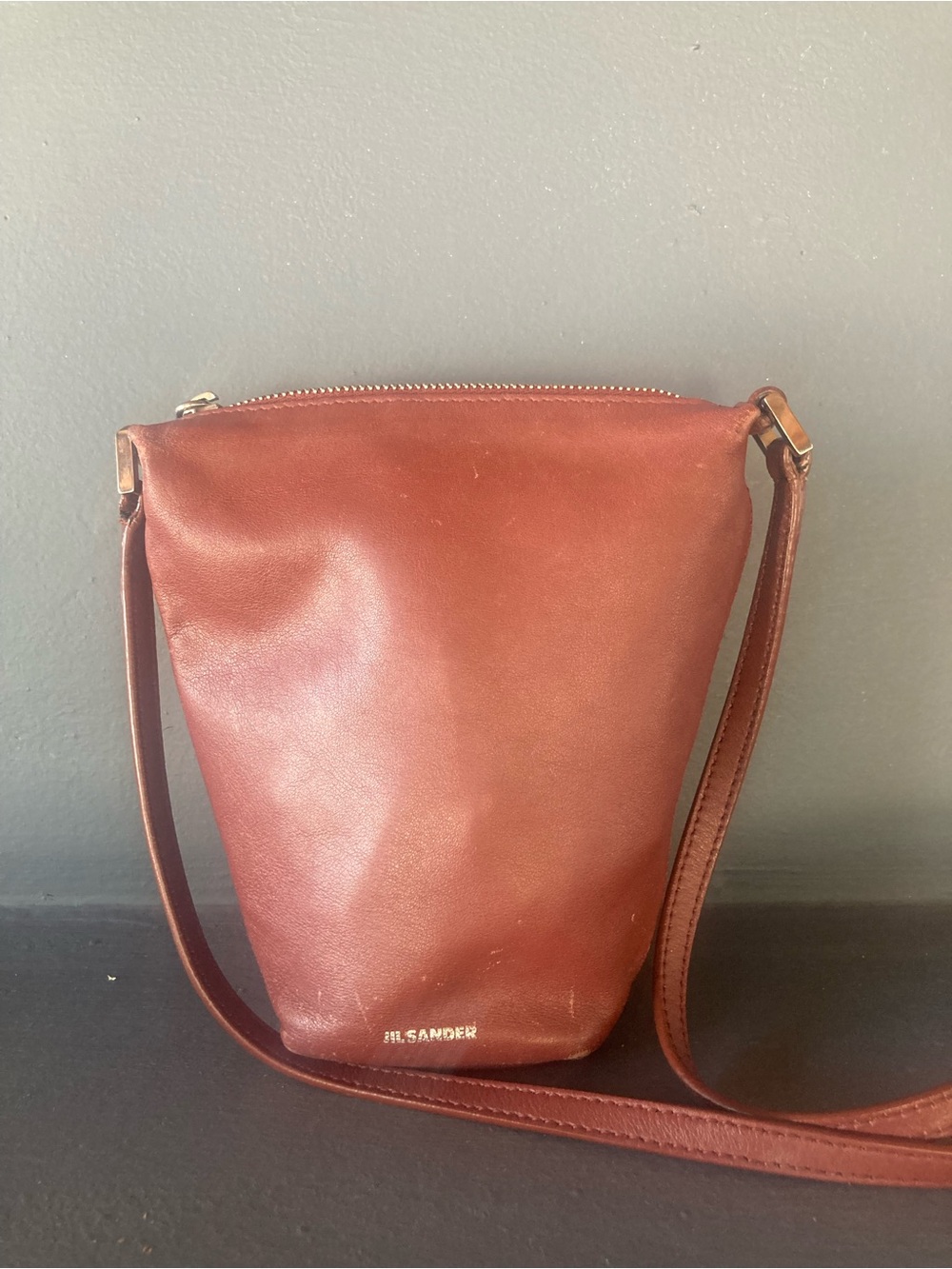 Jil Sander Leather Bucket Crossbody mini